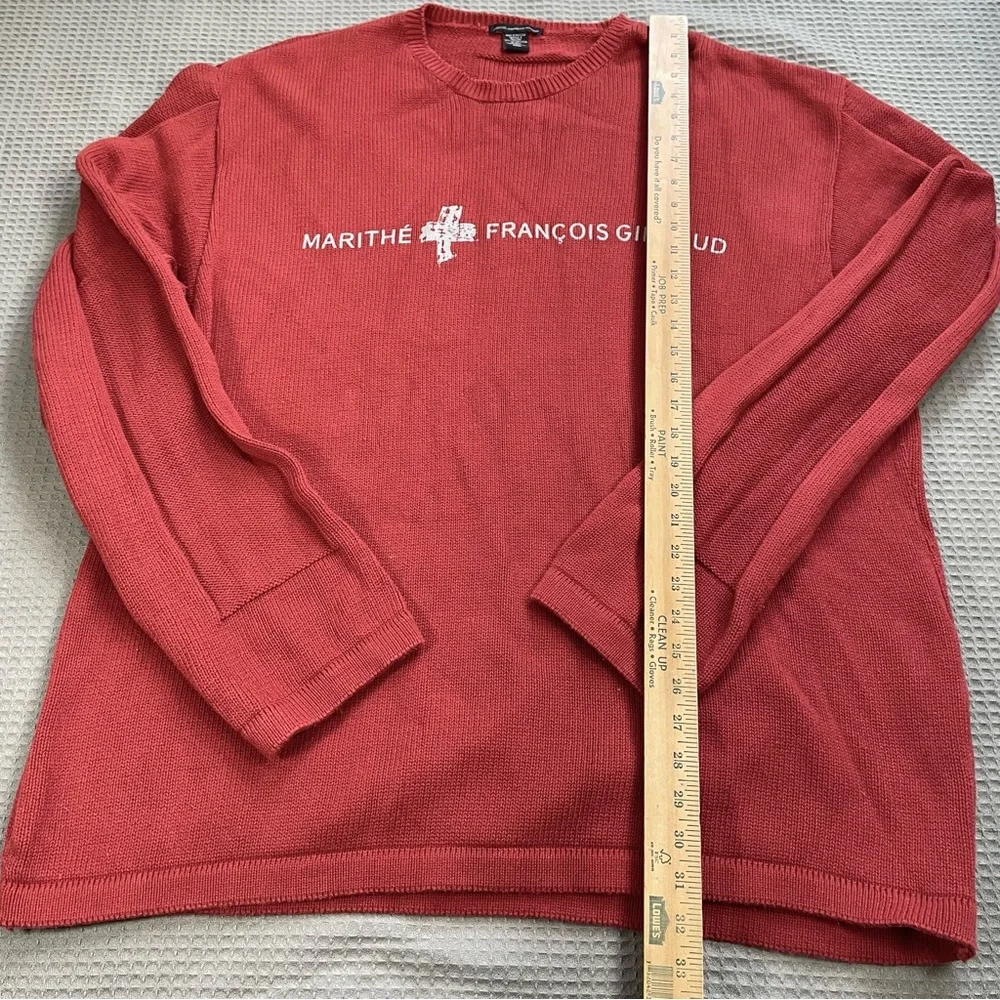 Vintage‎ Marithe + Francois Girbaud Sweater XXXL 3XL Mens Knit Crewneck Red